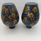 Pair of Large Art Deco Vases Émile Simonod H28cm Glazed Ceramic Blue
