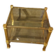 Brass and glass coffee table