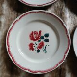 9 mismatched antique dinner plates