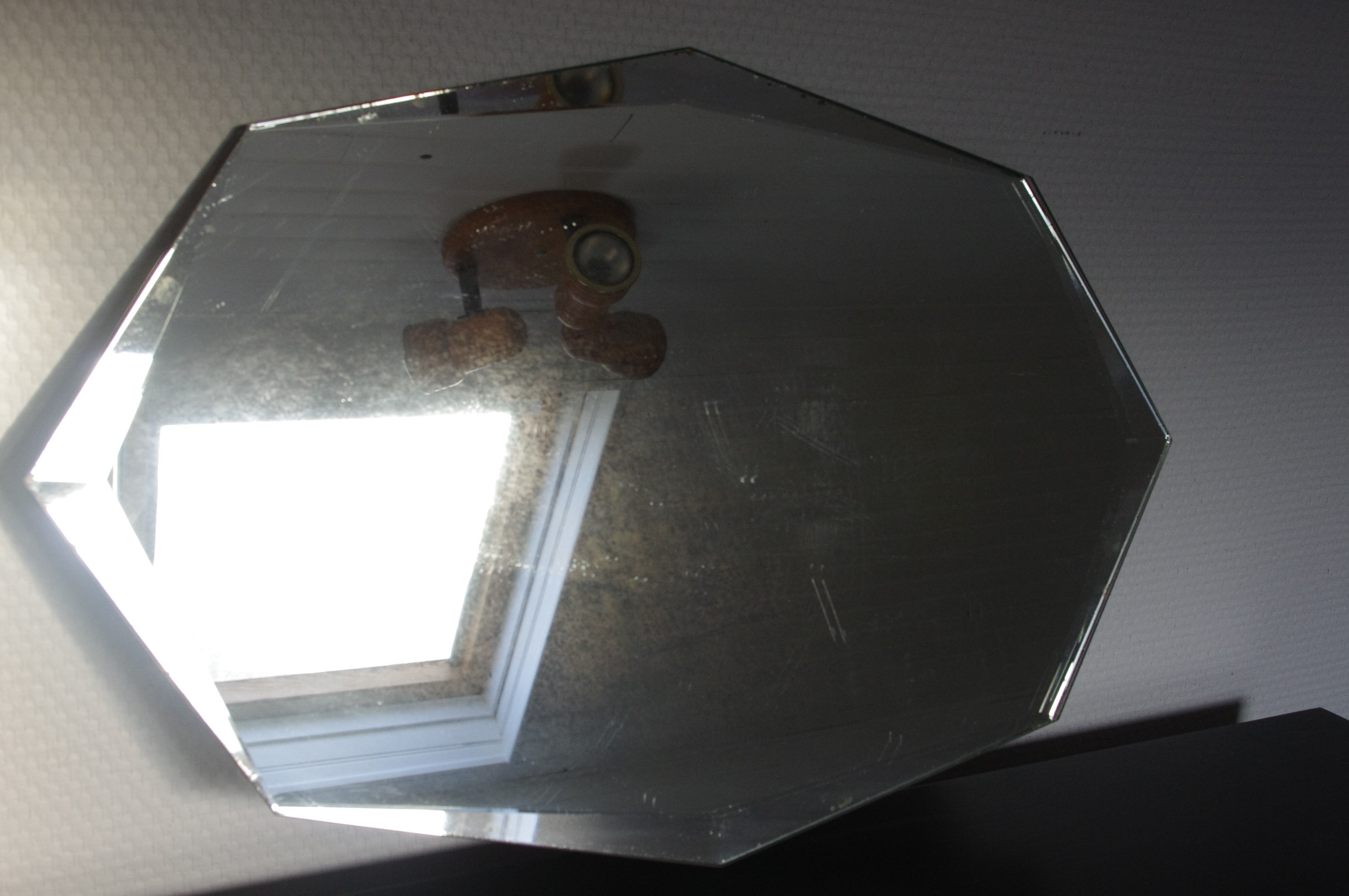 Miroir octogonal biseauté 23 x 44 cm