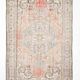 6x9 Light Yellow & Red Classic Pattern Vintage Rug, 183x279Cm