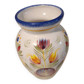 Vase à décor fleuri HB Henriot Quimper