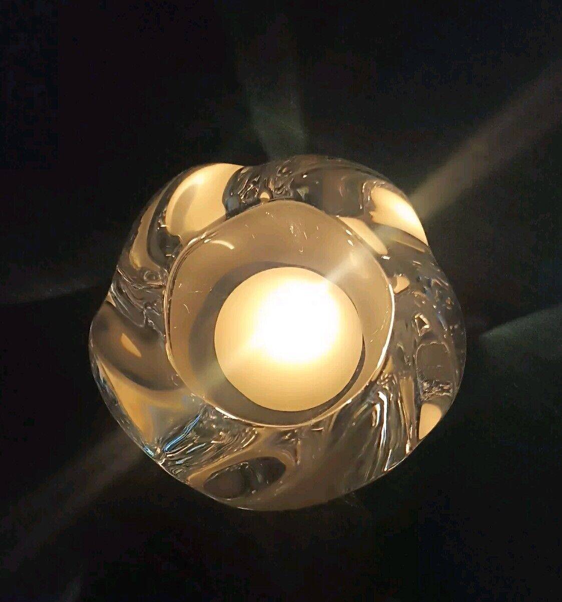 Tealight holder, vintage crystal pocket, Royal Copenhagen, Denmark 1980