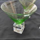 DESIGN GLASSES handcrafted color: 1 set of 4 glasses color ABSINTHE