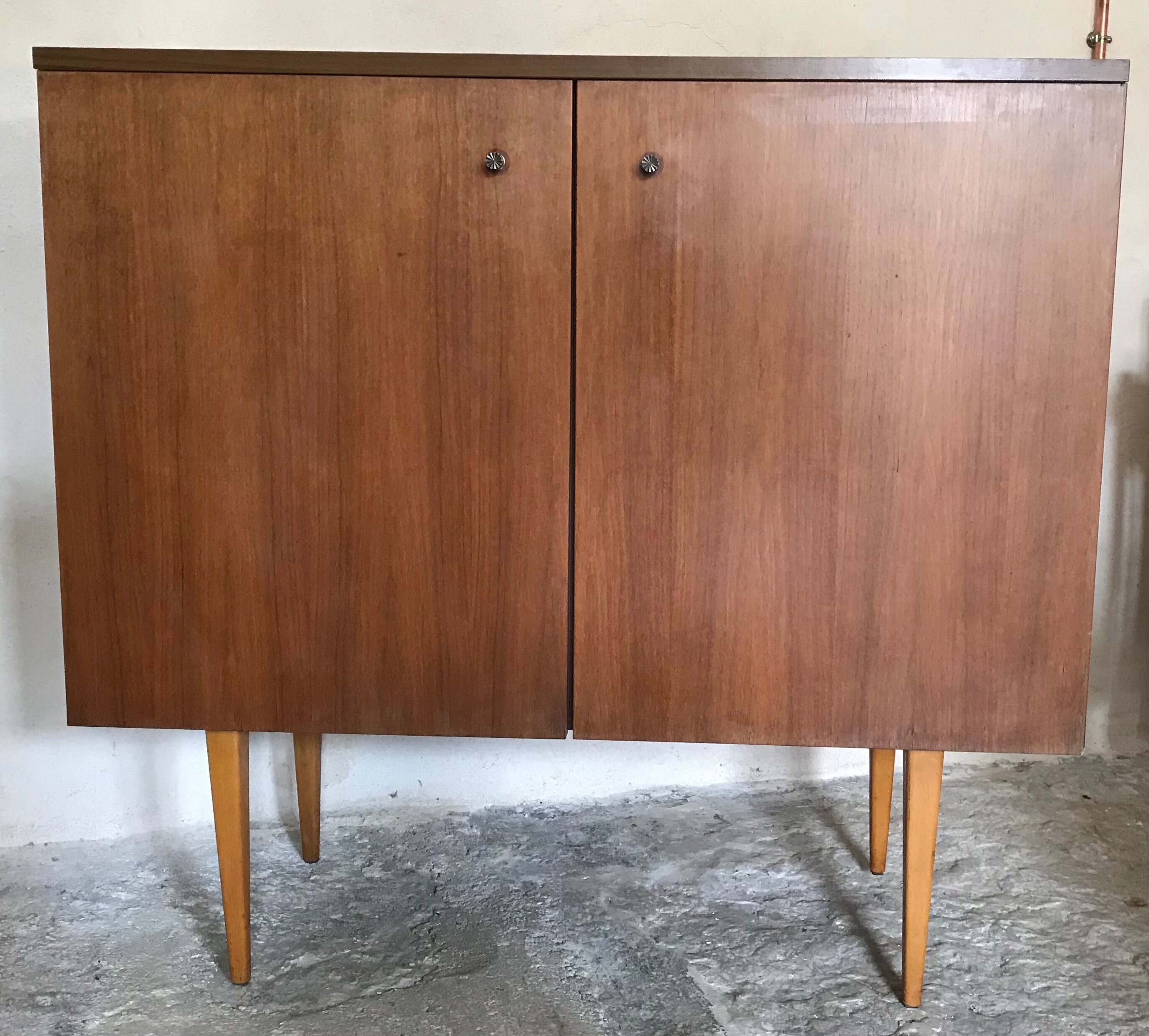 Two-door vintage free-standing buffet