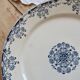 Antique flat plate, ironstone Sarreguemines U&C model Mignon.