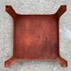 Square orange fiberglass coffee table