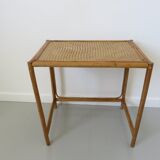 Side table, rattan couch end 60s 70s