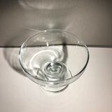 Lot of 6 champagne glasses from the 60s/70s in glass and crystal