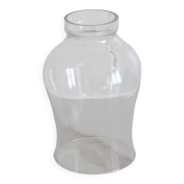 Abat jour en verre transparent vintage
