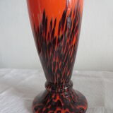 Orange and black vase