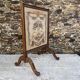 Wooden and embroidered fabric fireplace screen 94X62
