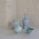 Mid-century modern set of 4 ceramic vases by Rörstrand, Gunnar Nylund, Sweden, 1950s.