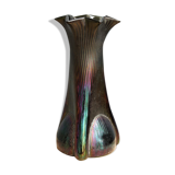 Iridescent glass vase