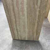 Table basse travertin rectangle bords arrondis