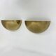 Mid-century pair of brass wall light sconces, 1970s