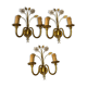 Italian Murano Glass Gilded Sconces