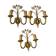 Italian Murano Glass Gilded Sconces