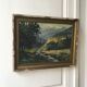 Painting oil mountain landscape