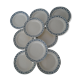 10 Choisy Plates the Roy Iron Land Model Champigny old earth blue décor