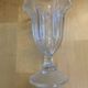 Set of 6 Ice Cream Bowls FIDENZA Moulded Glass Petal Shape Italy #E126