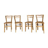 Series 4 wooden chairs barter bistro 1950