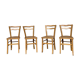 Série 4 chaises en bois troquet bistrot 1950