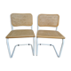 Pair of chairs B32 Marcel Breuer, Made in Italy