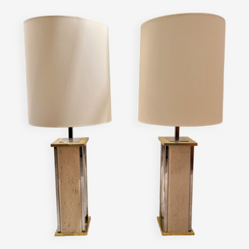 Pair of Gaetano Sciolari lamps circa 1970