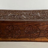 Carved wooden box