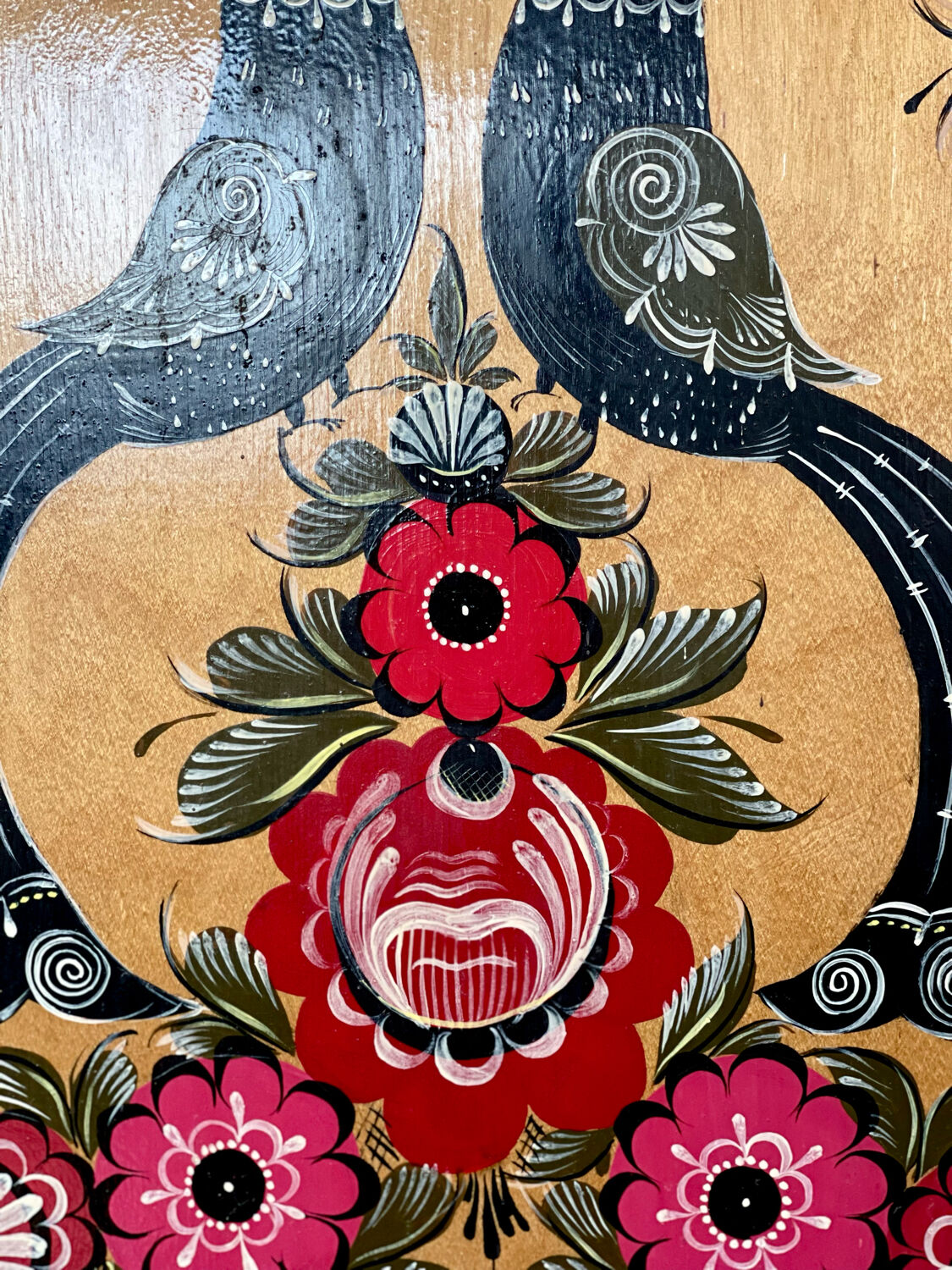 Vintage wood painting