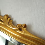 Miroir doré biseauté style rocaille deknudt belgique vintage
