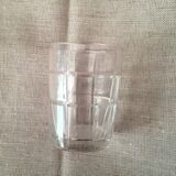 SUITE OF 11 GLASS SHOT GLASSES WITH SQUARE PATTERNS