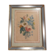 Flower print and period mirror frame