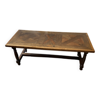 Table de salon en plusieurs essences de bois massif