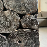 Table basse en rondins de bois