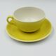 Set of 8 Vintage Boch Frères Yellow Cups and Saucers