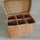 6 water glasses + basket