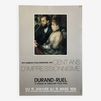 Affiche originale d'après Auguste RENOIR, Cent ans d'impressionnisme / Galerie Durand-Ruel, 1974