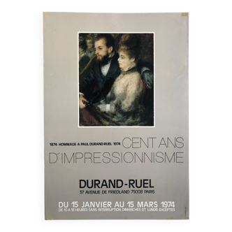 Affiche originale d'après Auguste RENOIR, Cent ans d'impressionnisme / Galerie Durand-Ruel, 1974