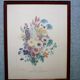 Framed Vilmorin lithograph, bouquet No 7, 1857, E. Champin