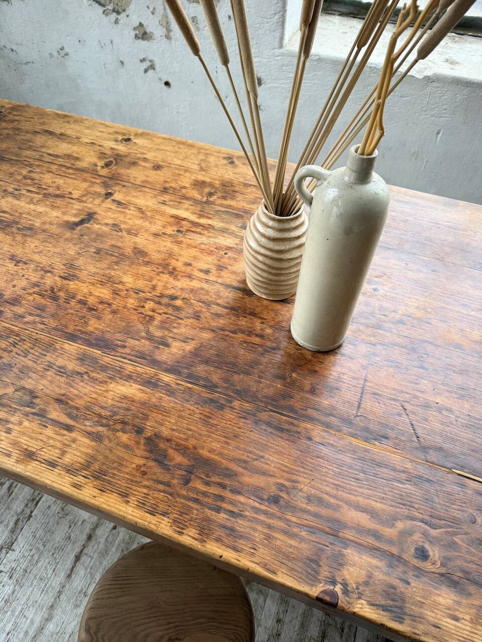 Monastery-style farmhouse table, pine, 210cm