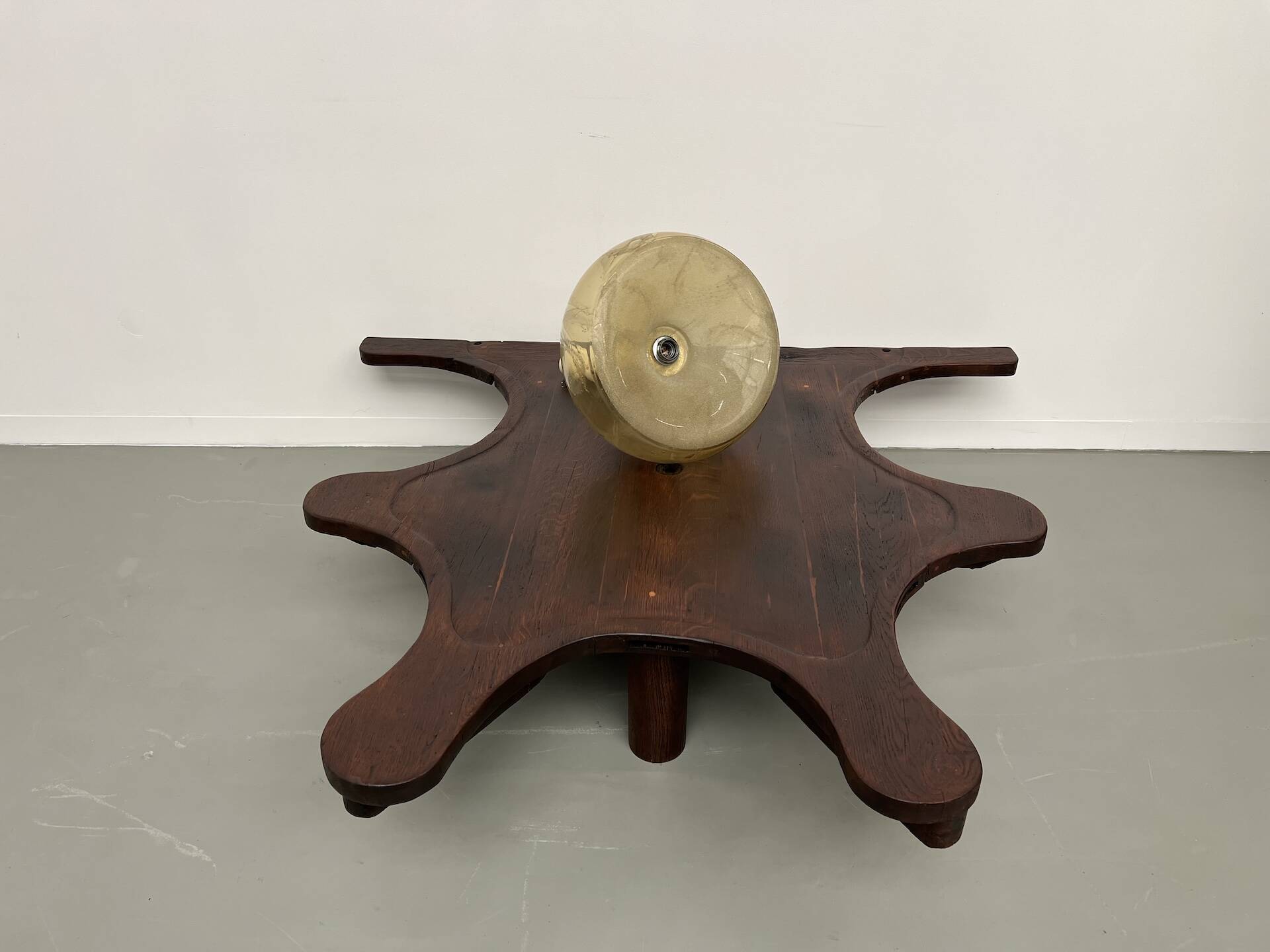 Blown glass paste pendant light, 1970s