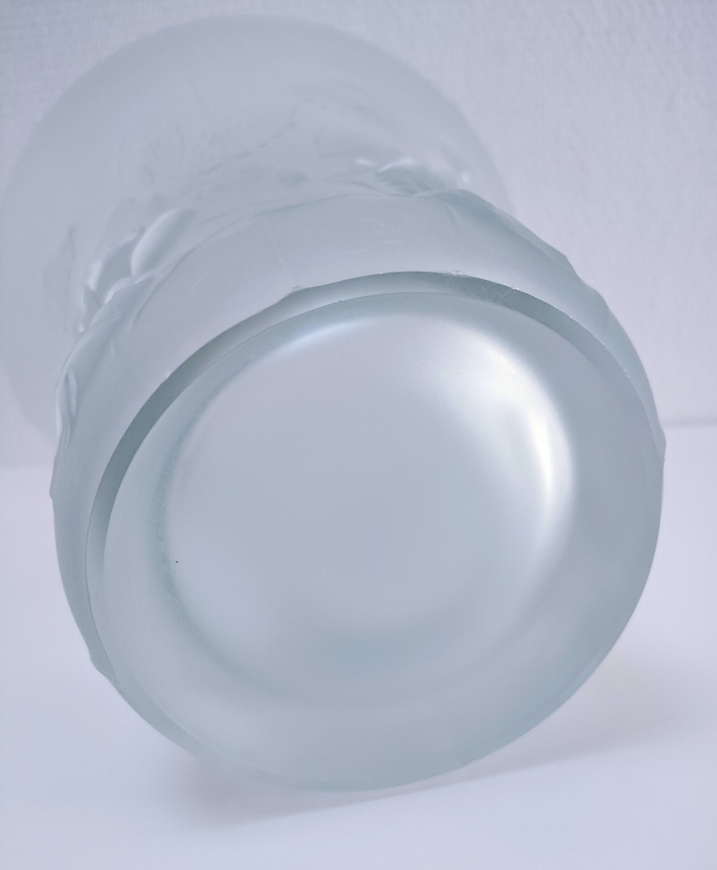 Josef Inwald glass vase with rose decoration H. 20 cm