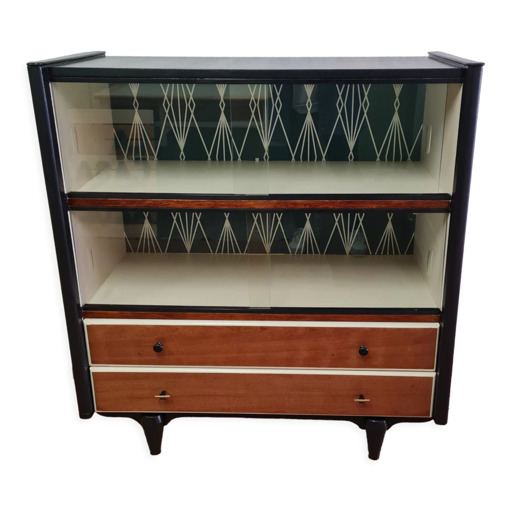 Vintage wooden showcase