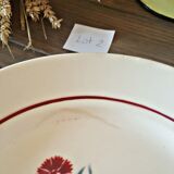 Flat porcelain plates Badonviller model Francine