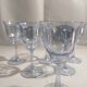 6 verres à vin en cristal bleu