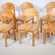 Chaises de salle à manger en bois de pin Rainer Daumiller années 1970