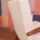Vintage armchairs set of 2 beige bouclé walnut wood 1960