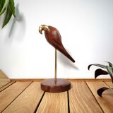 Wood & brass parakeet